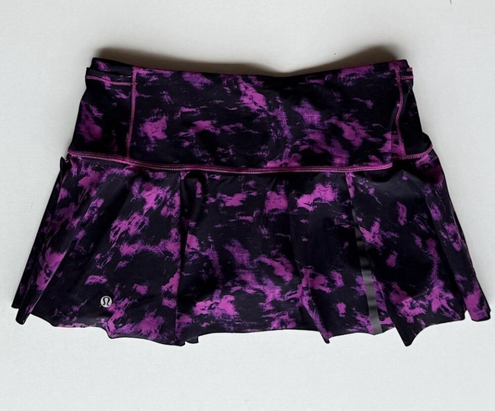Lululemon Pace Rival Skirt Skort Breezie Regal Plum Black Tennis Women's 6